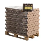 Briquettes de bois - Palette ronde en hêtre, 96 paquets x 10 kg (960 kg)